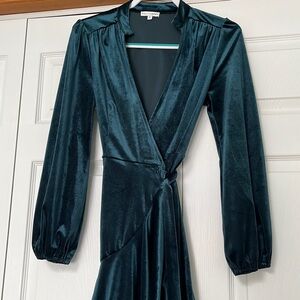 Baltic born velvet wrap dress